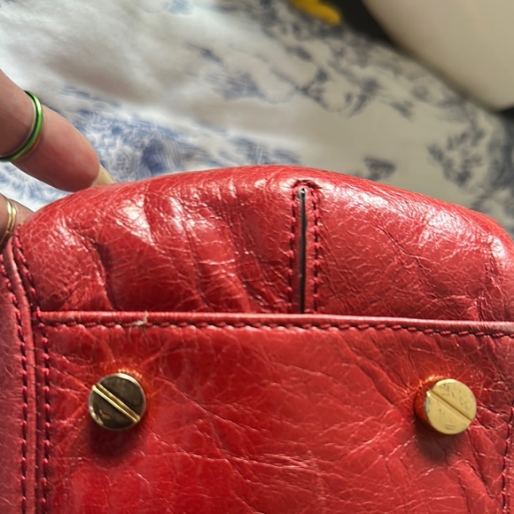 Michael Kors Red Leather Women's Bag - Picture 3 of 7